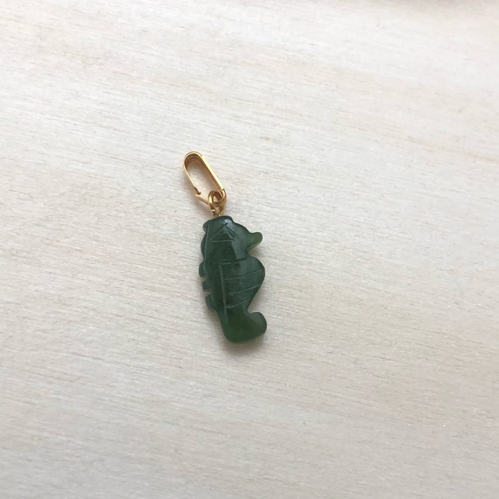 Jade Small Seahorse Pendant/Charm